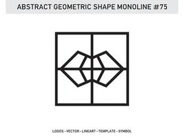 Abstract Geometric Monoline Lineart Line Vector Shape Free