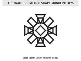 Abstract Geometric Monoline Lineart Line Vector Shape Free