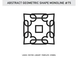 Abstract Geometric Monoline Lineart Line Vector Shape Free