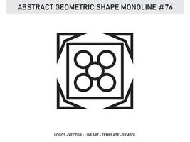 Abstract Geometric Monoline Lineart Line Shape Free Vector