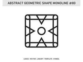 Abstract Geometric Monoline Lineart Line Shape Free Vector