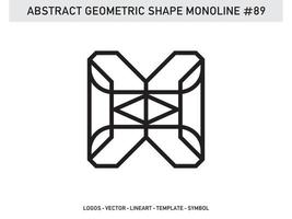 ornamento forma geométrica monoline línea abstracta vector libre