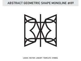 ornamento forma geométrica monoline línea abstracta vector libre