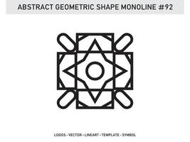 lineart geométrico línea forma monoline resumen vector diseño libre