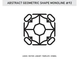 Geometric Lineart Line Shape Monoline Abstract Vector Design Free