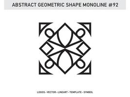 Geometric Lineart Line Shape Monoline Abstract Vector Design Free