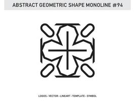 lineart geométrico línea forma monoline resumen vector diseño libre