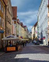 Tallinn, Estonia - August 15, 2016 Medieval streets of Old Town of Tallinn with beautiful colourful buildings, Estonia photo