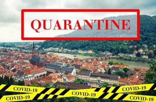 Quarantine in Germany. No travel and lockdown concept. photo
