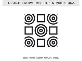 elemento ornamento forma geométrica monoline línea abstracta vector libre