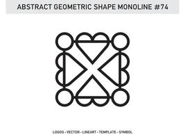 Abstract Geometric Monoline Lineart Line Vector Shape Free