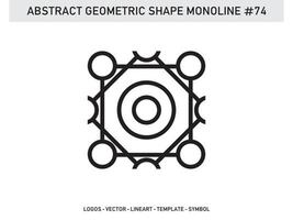 Abstract Geometric Monoline Lineart Line Vector Shape Free