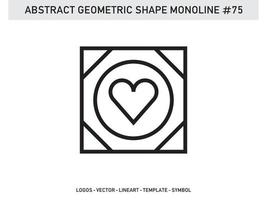 Abstract Geometric Monoline Lineart Line Vector Shape Free