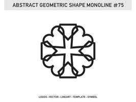 Abstract Geometric Monoline Lineart Line Vector Shape Free