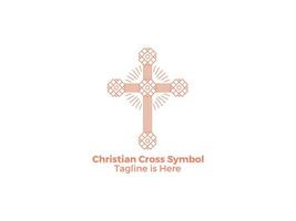 The Cross is a Symbol of Catholic Christianity Religion The Church of Jesus Design Icon vector