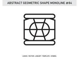 ornamento geométrico monoline forma línea abstracta vector libre