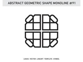 Geometric Lineart Line Shape Monoline Abstract Vector Design Free
