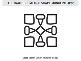 lineart geométrico línea forma monoline resumen vector diseño libre