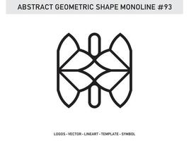 lineart geométrico línea forma monoline resumen vector diseño libre