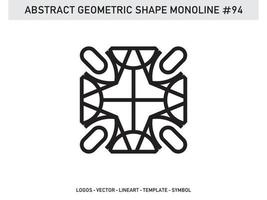 Geometric Lineart Line Shape Monoline Abstract Vector Design Free