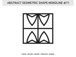 Abstract Geometric Monoline Lineart Line Vector Shape Free