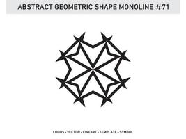 Abstract Geometric Monoline Lineart Line Vector Shape Free