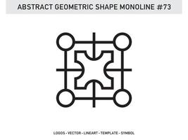 Abstract Geometric Monoline Lineart Line Vector Shape Free