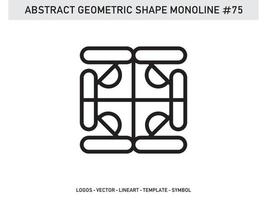Abstract Geometric Monoline Lineart Line Vector Shape Free