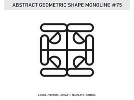 Abstract Geometric Monoline Lineart Line Vector Shape Free