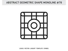 Abstract Geometric Monoline Lineart Line Shape Free Vector