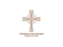 The Cross is a Symbol of Catholic Christianity Religion The Church of Jesus Design Icon vector