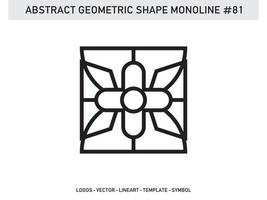 ornamento geométrico monoline forma línea abstracta vector libre