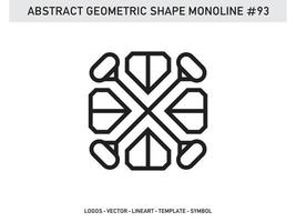 Geometric Lineart Line Shape Monoline Abstract Vector Design Free