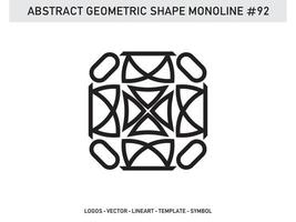 Geometric Lineart Line Shape Monoline Abstract Vector Design Free