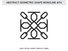 Geometric Lineart Line Shape Monoline Abstract Vector Design Free