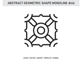 abstracto geométrico monoline lineart línea forma vector libre