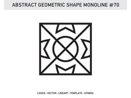 Abstract Geometric Monoline Lineart Line Shape Free Vector