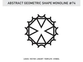 Abstract Geometric Monoline Lineart Line Vector Shape Free