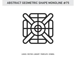 Abstract Geometric Monoline Lineart Line Vector Shape Free