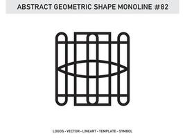 ornamento geométrico monoline forma línea abstracta vector libre