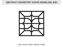 ornamento forma geométrica monoline línea abstracta vector libre