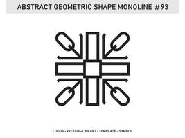 Geometric Lineart Line Shape Monoline Abstract Vector Design Free