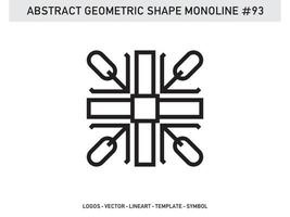 lineart geométrico línea forma monoline resumen vector diseño libre