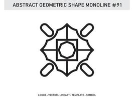 Geometric Lineart Line Shape Monoline Abstract Vector Design Free