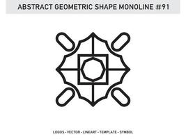 lineart geométrico línea forma monoline resumen vector diseño libre