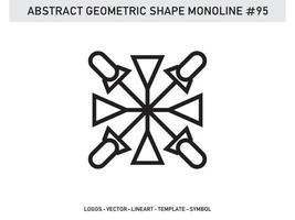 lineart geométrico línea forma monoline resumen vector diseño libre