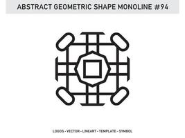 lineart geométrico línea forma monoline resumen vector diseño libre