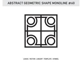 Geometric Monoline Shape Abstract Free Vector