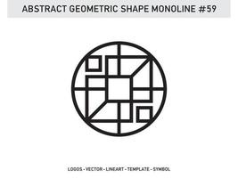 Geometric Monoline Shape Abstract Free Vector