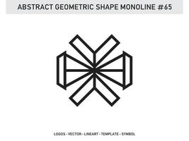 elemento ornamento forma geométrica monoline línea abstracta vector libre